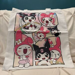 Sanrio My Melody & Kuromi Cosplay Eco Reusable Shopping Bag Tote NWT